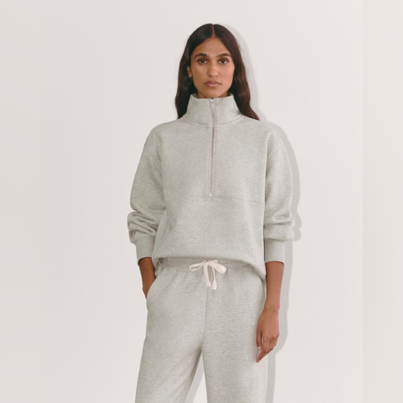 Everlane Luxe Half Zip Sweatshirt Sz. Large - Picture 2 of 8